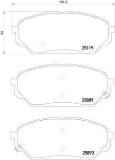 Дисковые тормозные колодки HELLA 8DB355021231 (фото 1)