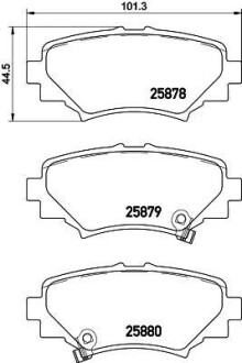 Комплект тормозных колодок, дисковый механизм HELLA 8DB355021411