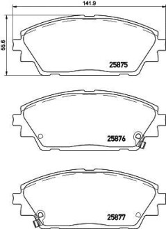 Комплект тормозных колодок, дисковый механизм HELLA 8DB355021421