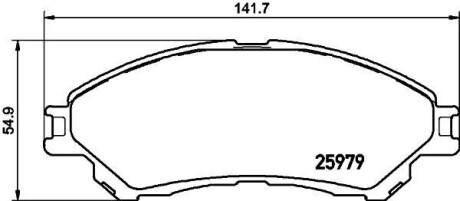 Гальмівні колодки (набір) HELLA 8DB355021461