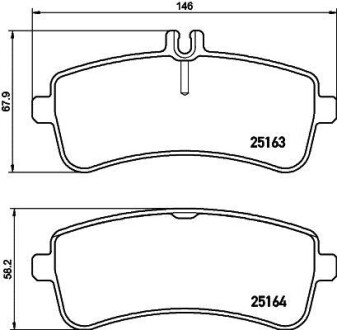 Комплект тормозных колодок, дисковый механизм HELLA 8DB355021521 (фото 1)