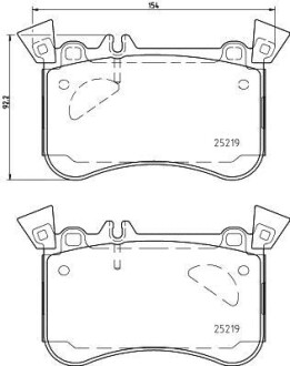 Комплект тормозных колодок, дисковый механизм HELLA 8DB355021771