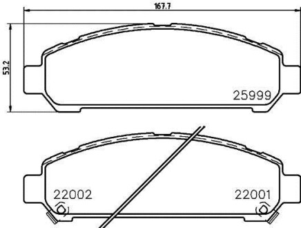 Гальмівні колодки (набір) HELLA 8DB355021821