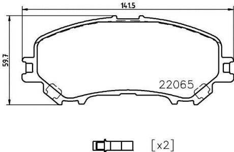 Гальмівні колодки (набір) HELLA 8DB355021-861