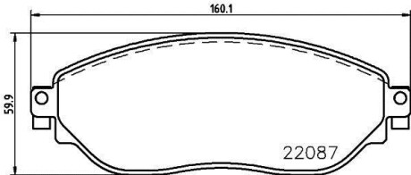 Комплект тормозных колодок, дисковый механизм HELLA 8DB355021891