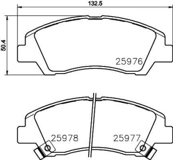 Гальмівні колодки (набір) HELLA 8DB355023001