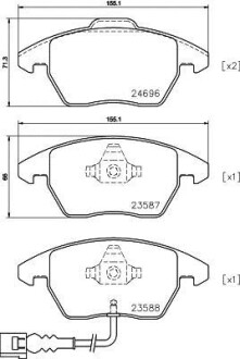 Гальмівні колодки (набір) HELLA 8DB355023161