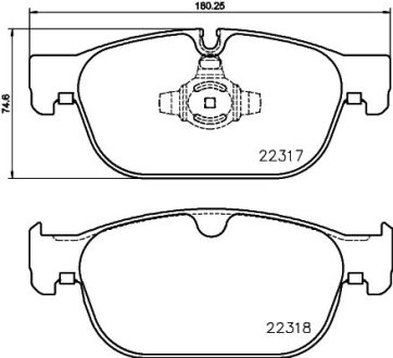 VOLVO Тормозные колодки передн.&quot,18&quot, S60 III,S90 II,V60 II,V90 II,XC40/60,XC90 II HELLA 8DB355024801