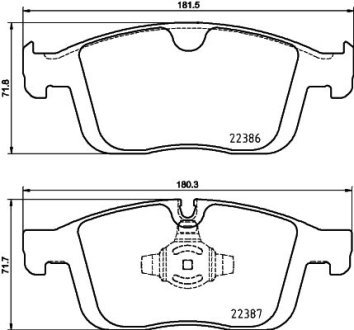 VOLVO Тормозные колодки передн.XC60 I 16- HELLA 8DB355025261