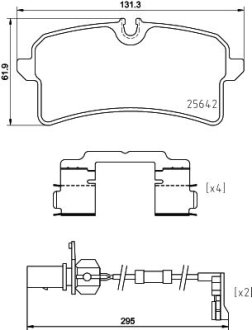 Klocki ham. tył AU HELLA 8DB355025291