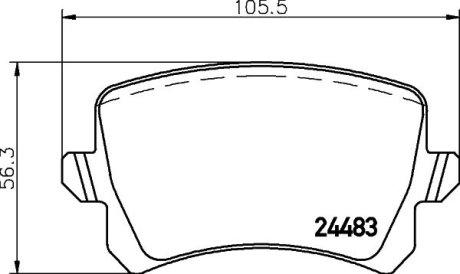 Колодки гальмівні дискові комплект; задн. HELLA 8DB355025-331