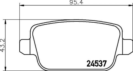 Колодки гальмівні зад. Focus/Galaxy/Kuga/Mondeo/S80/V70/XC70 06- 1.6-4.4 HELLA 8DB355025351