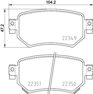 Гальмівні колодки (набір) HELLA 8DB355025561 (фото 1)