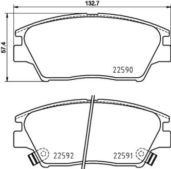 Klocki ham. prz. SSANGYONG HELLA 8DB355025741