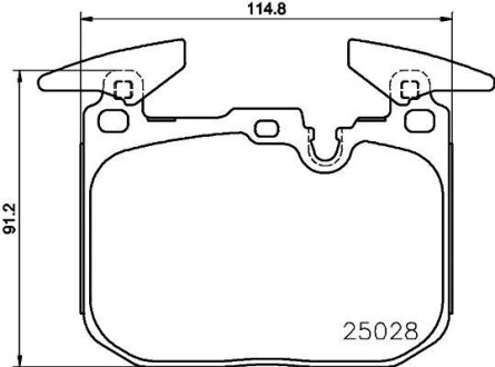 Колодки гальмівні (передні) BMW X1 (F48)/X2 (F39) 18- B47/B48 (Brembo) HELLA 8DB355025771