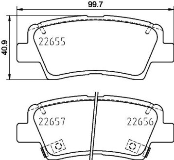 Klocki ham. tył HY KIA HELLA 8DB355031681