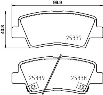 Klocki ham. tył HY KIA HELLA 8DB355031821