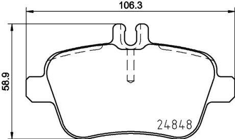 Klocki ham. tył INF MB HELLA 8DB355032061