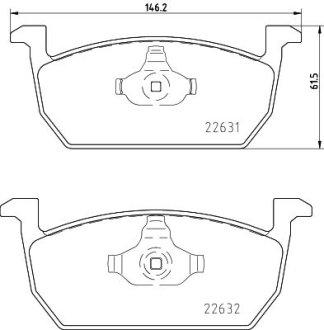 Klocki ham. prz. AU SE SK VW HELLA 8DB355032951