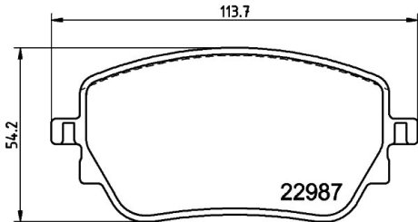 Klocki ham. tył MB HELLA 8DB355039231 (фото 1)