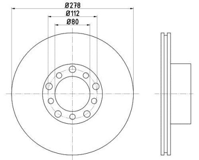 Тормозной диск HELLA 8DD 355 100-401