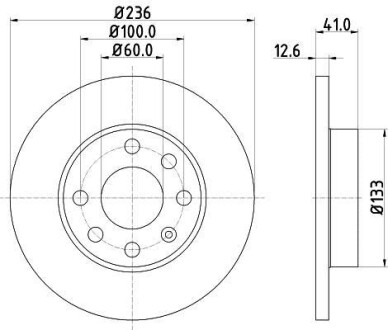 Тормозной диск HELLA 8DD 355 100-431