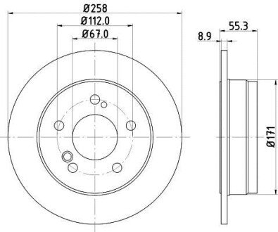 Тормозной диск HELLA 8DD 355 100-961