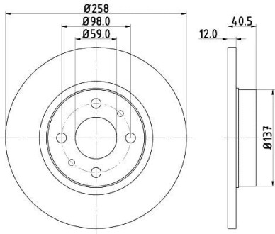 Тормозной диск HELLA 8DD 355 101-621