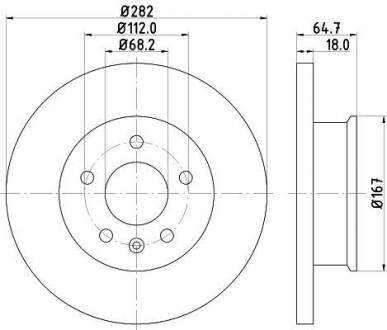 Тормозной диск HELLA 8DD 355 102-891