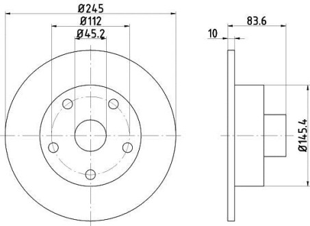 Тормозной диск HELLA 8DD355104231