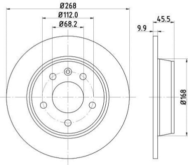 Тормозной диск HELLA 8DD355104501