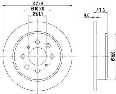 Тормозной диск HELLA 8DD355104951