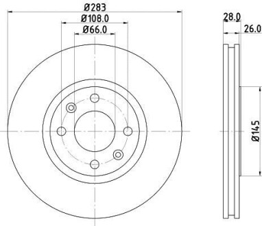 Тормозной диск HELLA 8DD 355 105-051