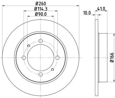 Тормозной диск HELLA 8DD355105471