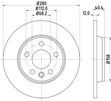 Тормозной диск HELLA 8DD355105-611