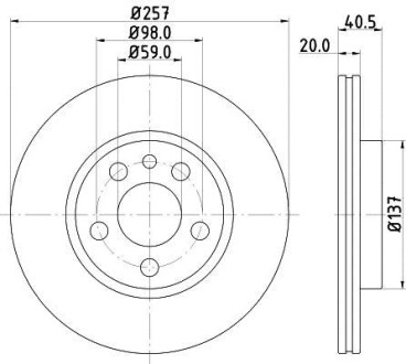 Тормозной диск HELLA 8DD 355 105-621