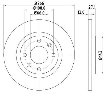 Тормозной диск HELLA 8DD355105751