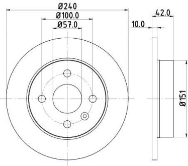 Тормозной диск HELLA 8DD355106091