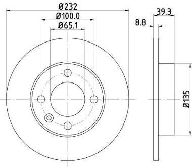 Тормозной диск HELLA 8DD 355 106-681