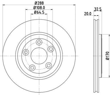 Тормозной диск HELLA 8DD 355 106-831