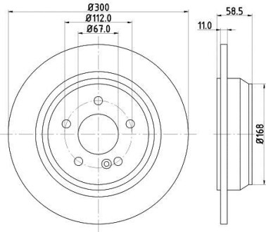 Тормозной диск HELLA 8DD355106891