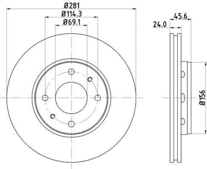 Тормозной диск HELLA 8DD 355 107-031