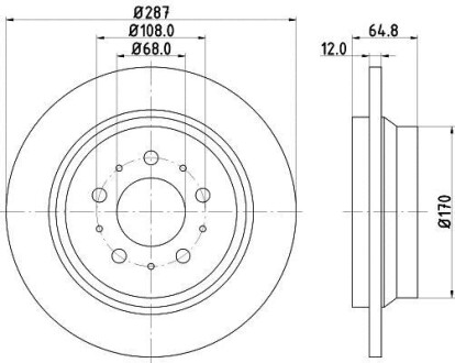 Тормозной диск HELLA 8DD 355 107-091