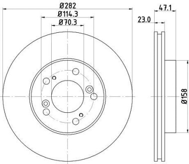 Тормозной диск HELLA 8DD355107131