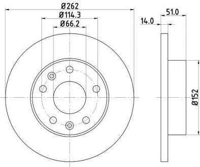 Тормозной диск HELLA 8DD 355 107-181