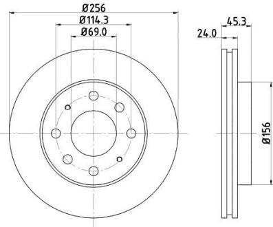 Тормозной диск HELLA 8DD 355 107-321