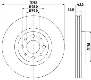 Тормозной диск HELLA 8DD355107831