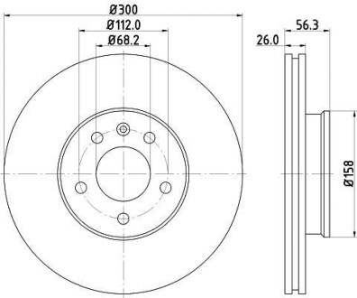 Тормозной диск HELLA 8DD 355 108-081