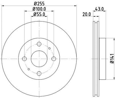 Тормозной диск HELLA 8DD355108881