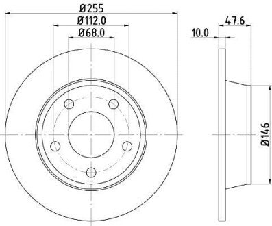 Тормозной диск HELLA 8DD355109091